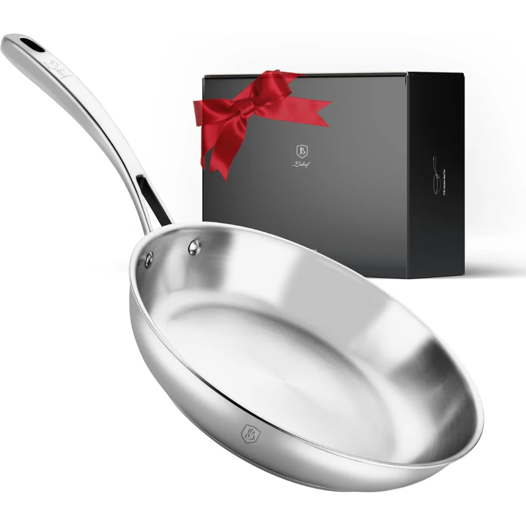 Lebof 8" Stainless Steel Premium 5-Ply Clad Base Pan