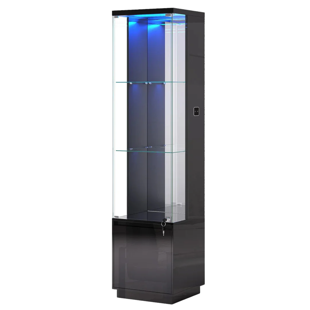 LED Glass Display Wine Cabinet (2-Colors)