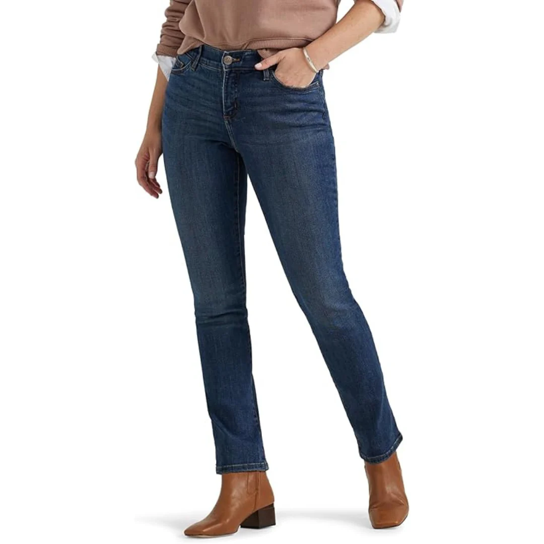 Lee Women's Ultra Lux Comfort Flex Motion Straight Leg Jeans