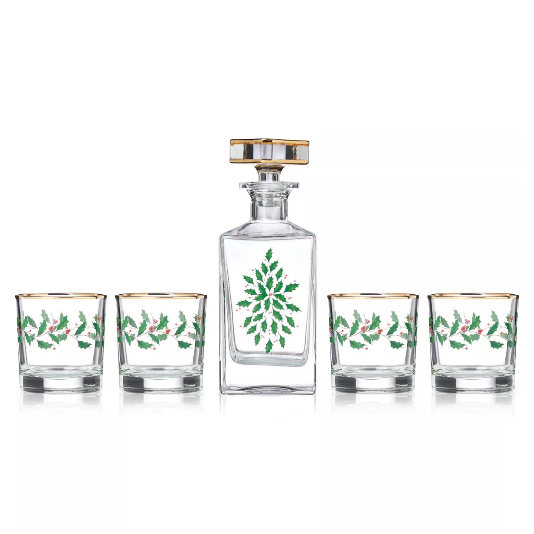Lenox Holiday 5 Piece Whiskey Set