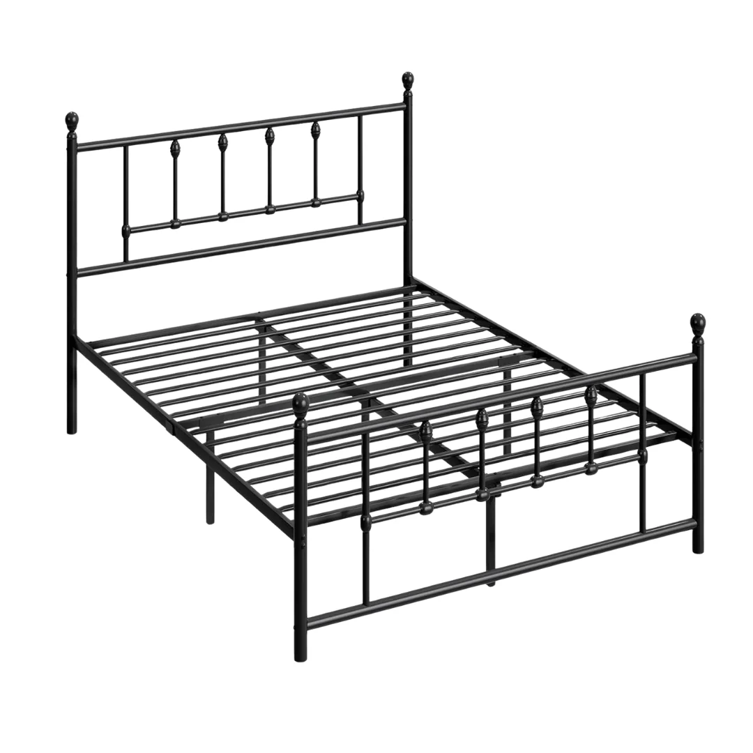 Leveleve 14 Inch Queen Victorian Vintage Metal Platform Bed Frame