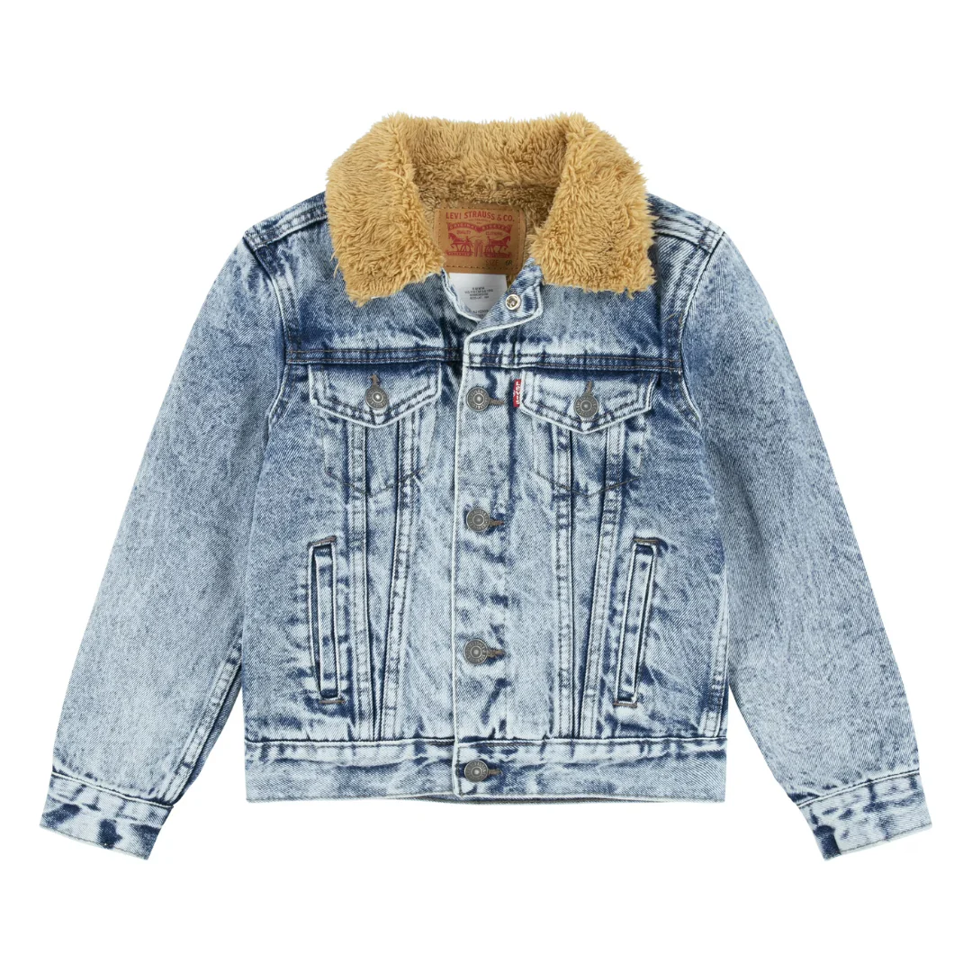 Levi's Boys' Faux Shearling Denim Trucker Jacket
