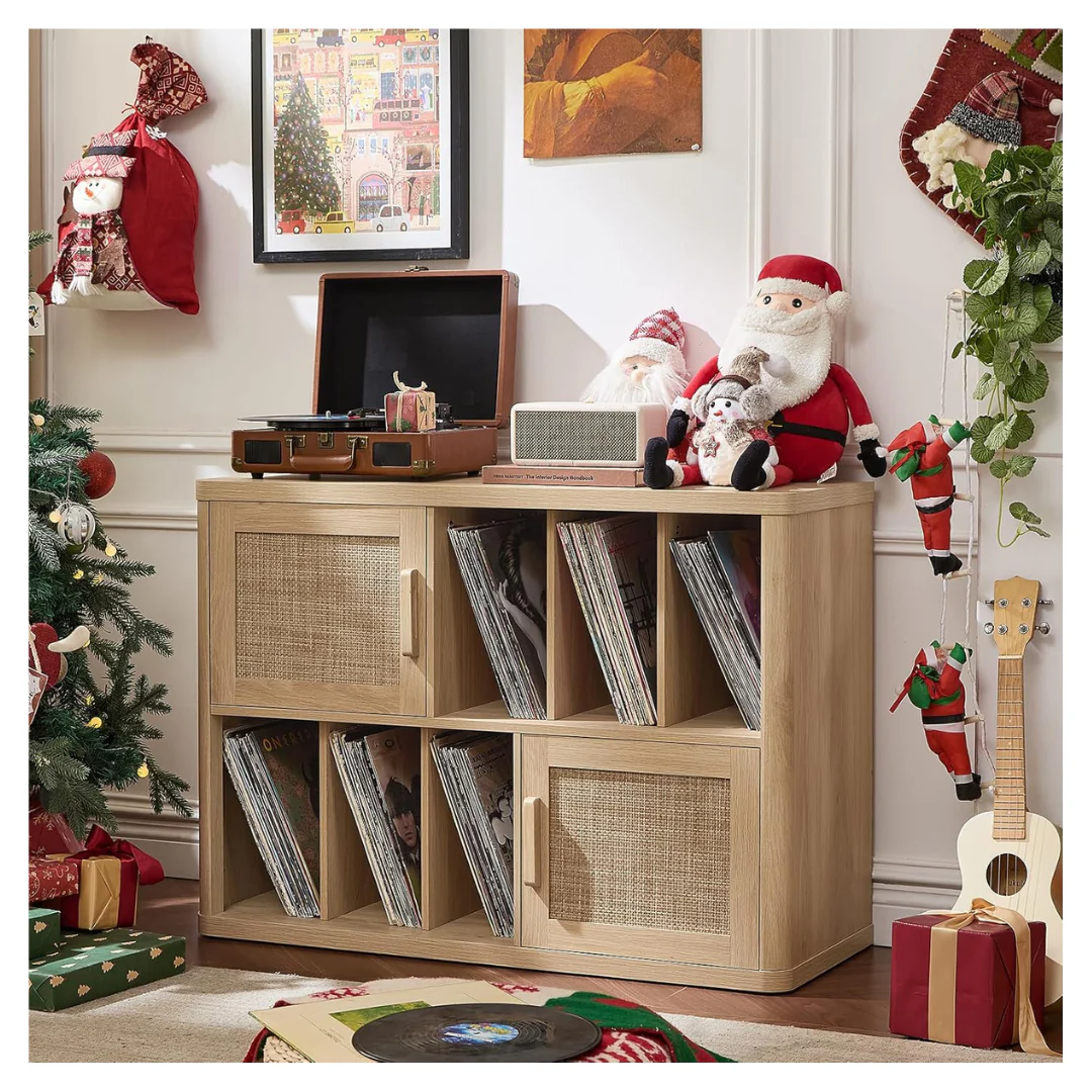 Leyaoyao Large Record Player Stand With Vinyl Storage