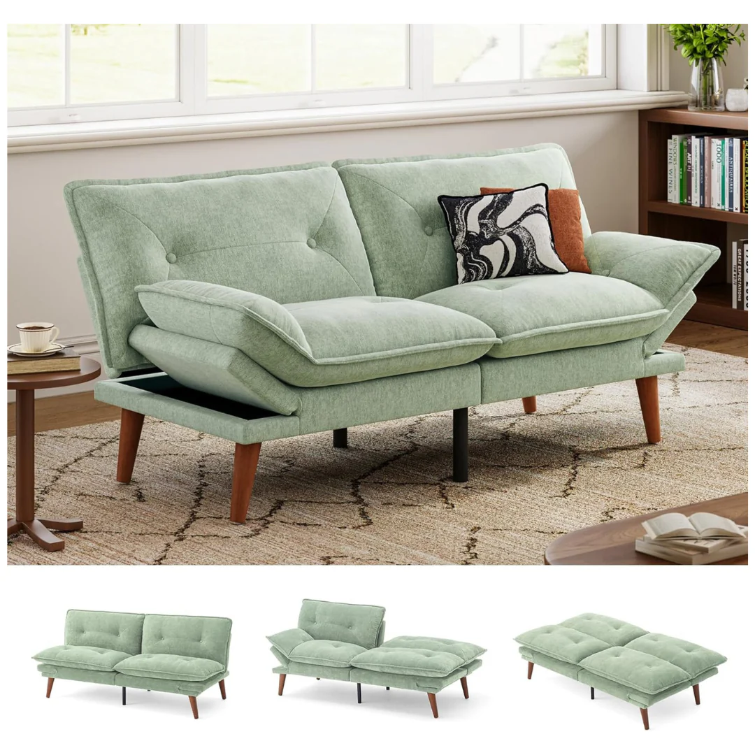 Linsy Home 3-in-1 70" Convertible Futon Sofa Bed