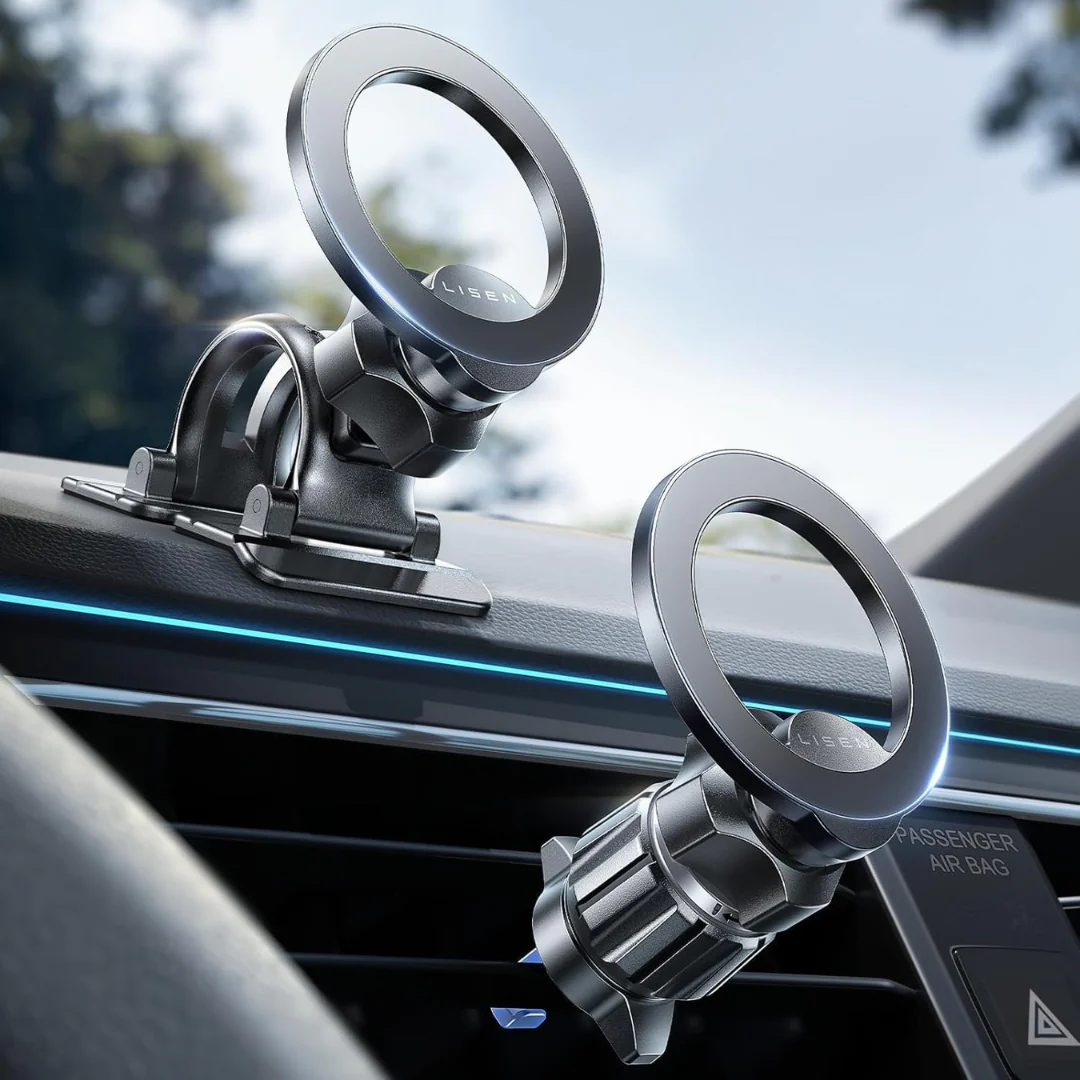 Lisen Magnetic Car Dash/Vent Phone Holder Mount (Black)