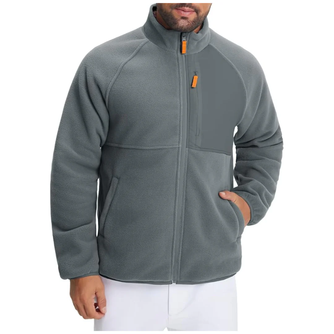 M MAELREG Reversible Fleece Lined Men's Zip Up Warm Golf Jacket