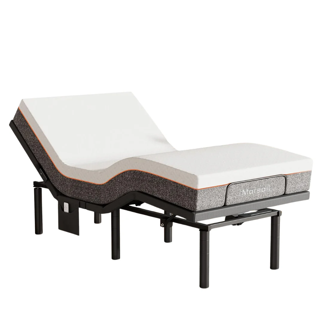 Marsail Queen Size Adjustable Bed Frame + 10" Mattress