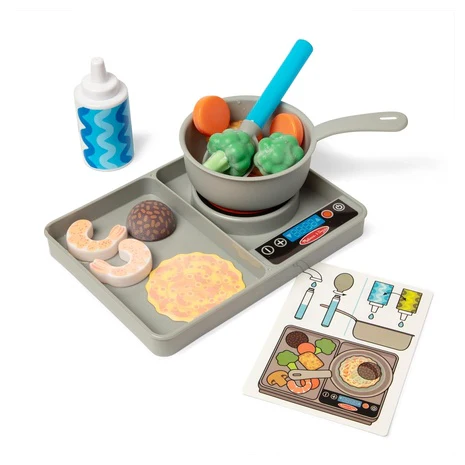 Melissa & Doug Simmer & Stir Stovetop Play Set with Water Wow