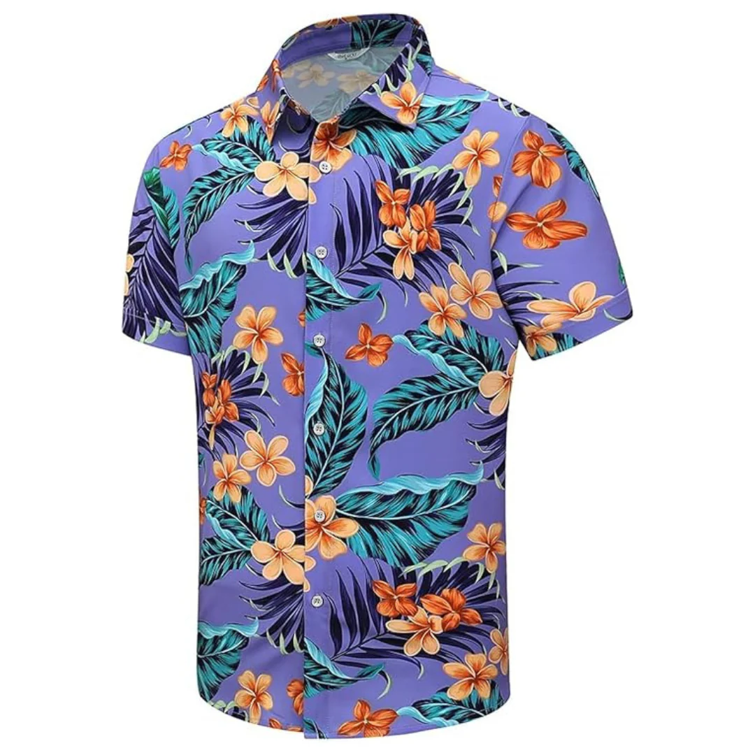 Men's Casual Short Sleeve Button Down Hawaiian Shirts (Various)