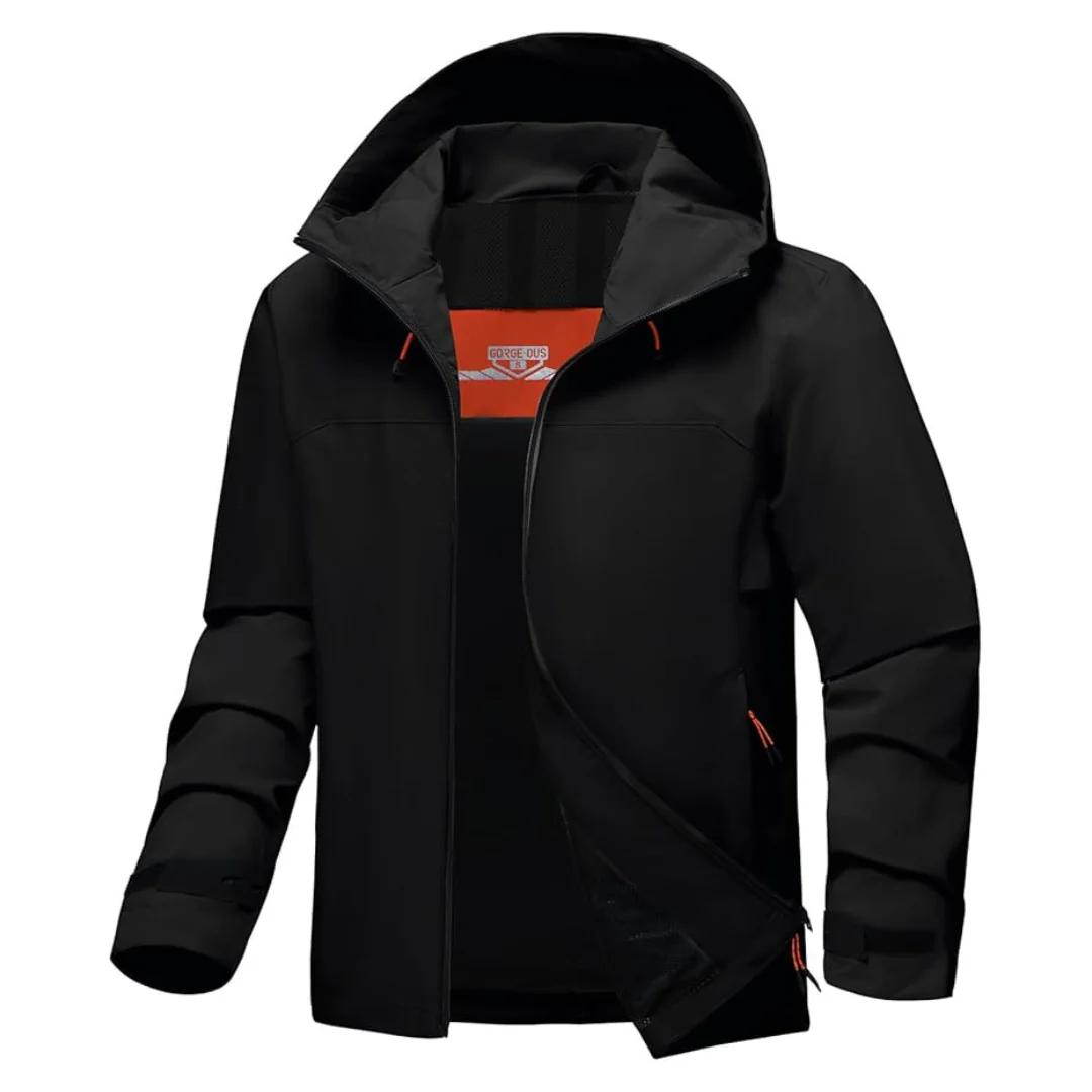 Men's Waterproof Windbreaker Hooded Jacket (Various)