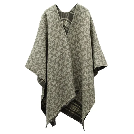 Michael Kors Michael Kors MK Plaid Reversible Ruana