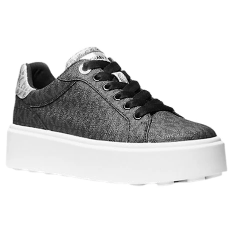 Michael Kors Women's Romey Metallic Two Tone Signature Logo Platform Sneaker