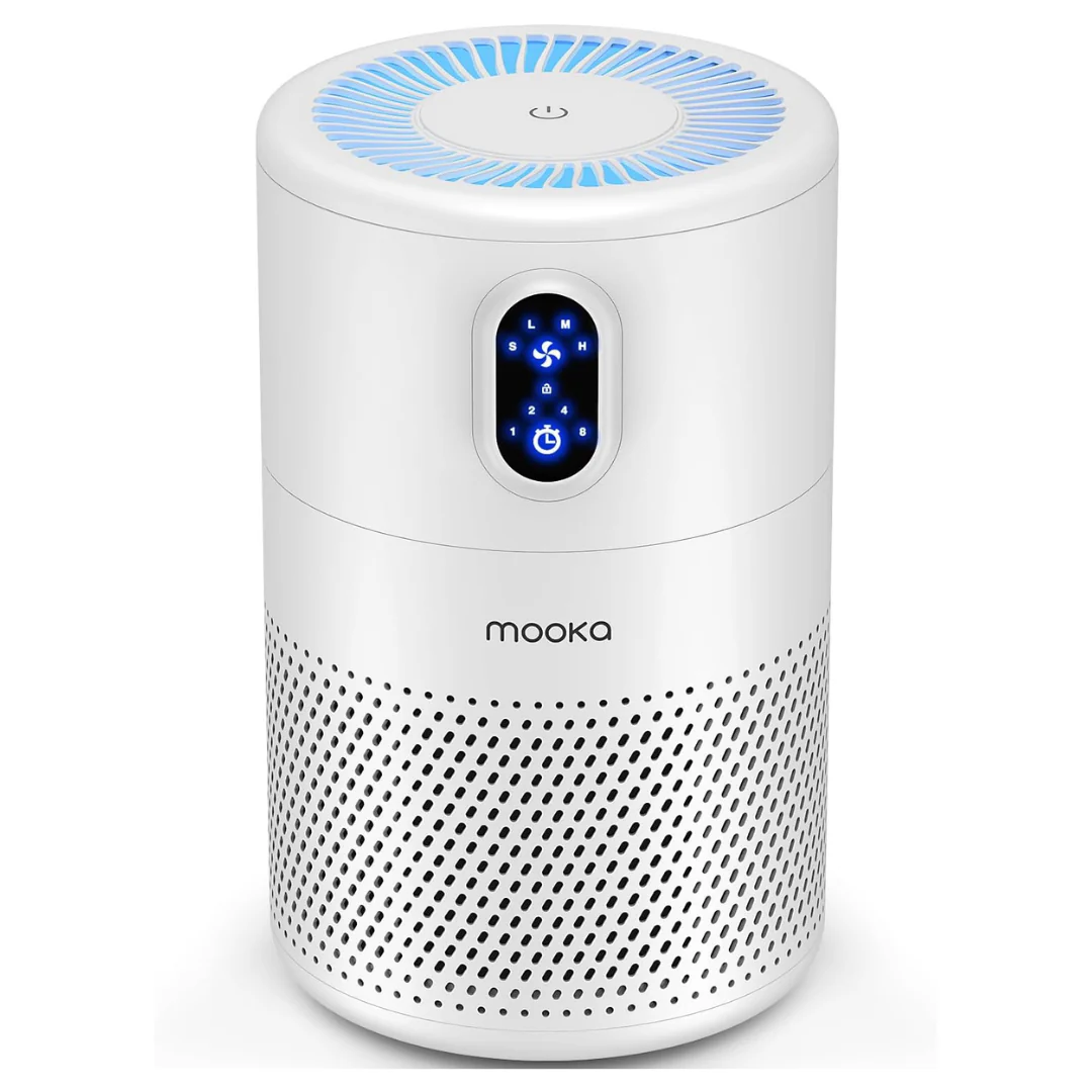 Mooka Up To 1076ft H13 True Hepa Air Purifier With Night Light