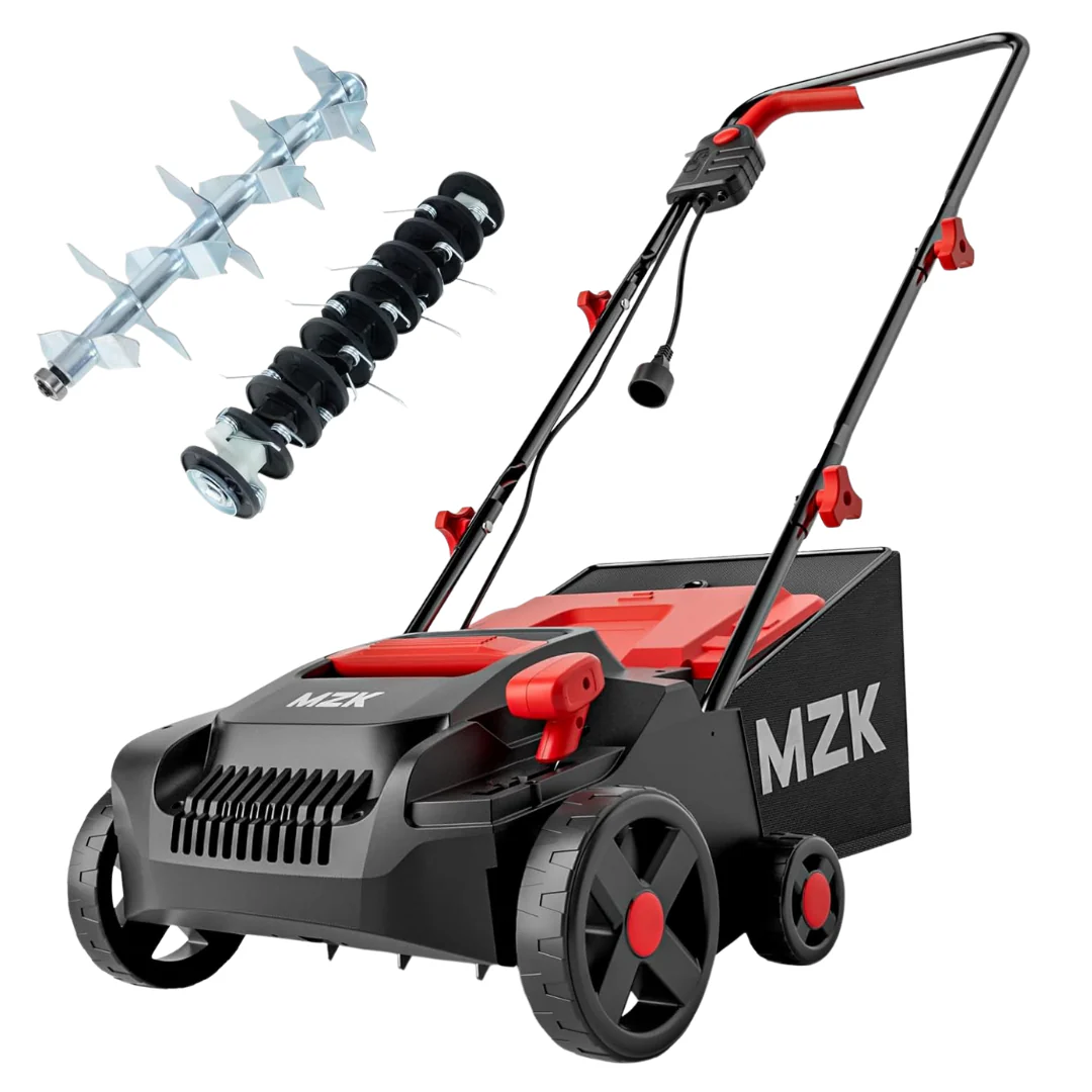 MZK 13" 13-Amp 2-in-1 Electric Dethatcher & Scarifier