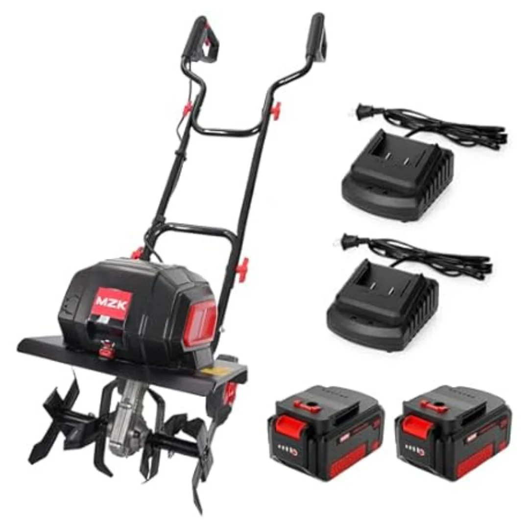 MZK 40V 12"W x 8.6"D Cordless Battery Powered Garden Rototiller