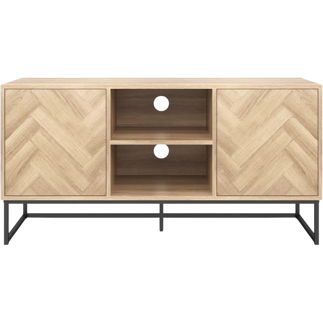 Nathan James Dylan Media Console Cabinet or TV Stand With Doors