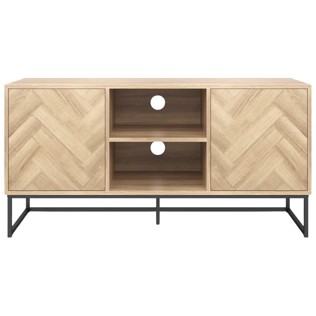 Nathan James Dylan Media Console Cabinet Or TV Stand With Doors