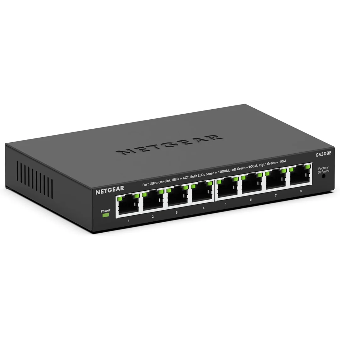 Netgear GS308E 8-Port Gigabit Ethernet Easy Smart Managed Switch