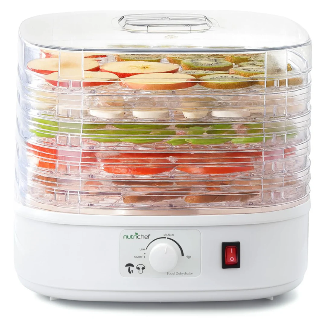 Nutrichef Food Dehydrator Machine With 5 Stackable Trays