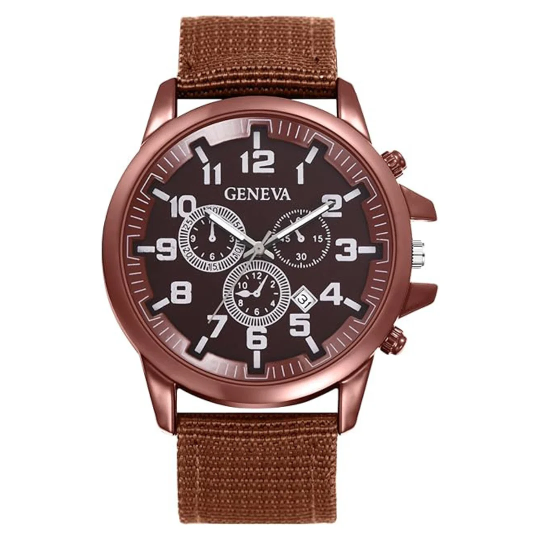 Nylon Strap Easy Read Dial Analog Men's Tactical Watch