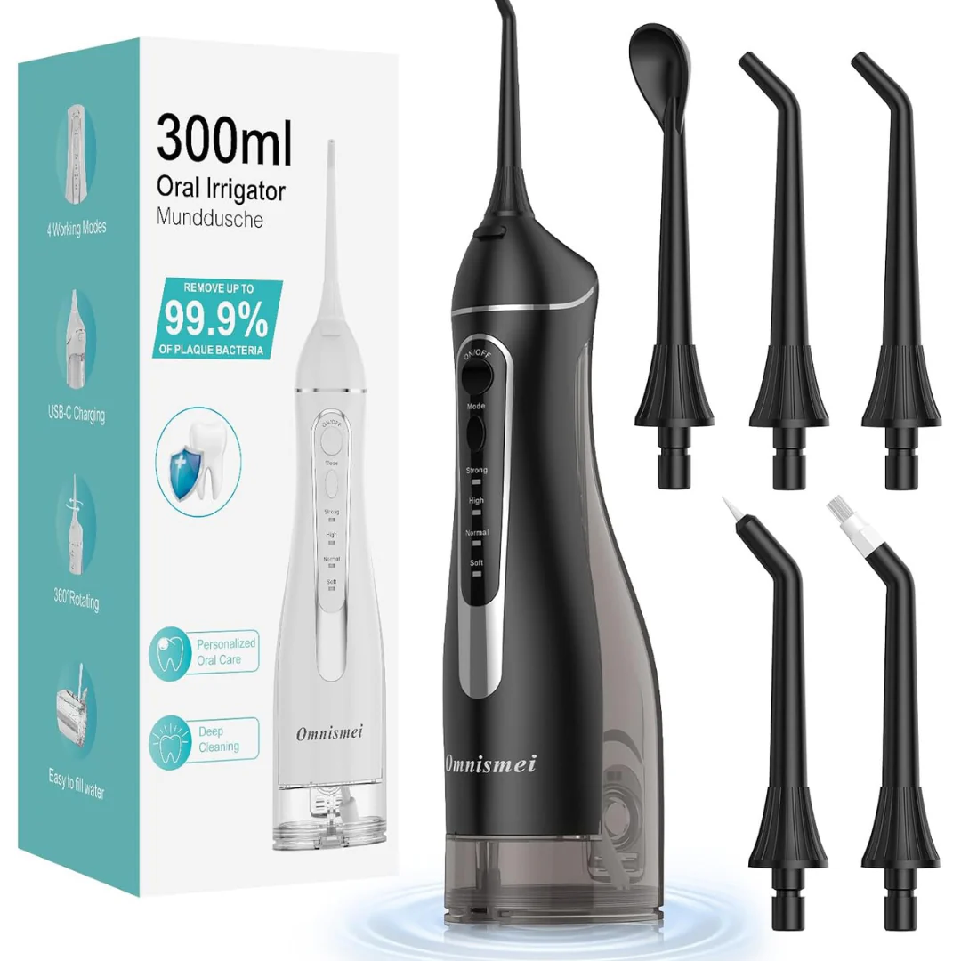 Omnismei 300ML Rechargeable Cordless Water Dental Flosser