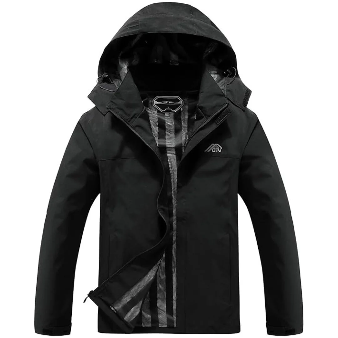 OTU Men's Lightweight Waterproof Hooded Rain Jacket (Various)