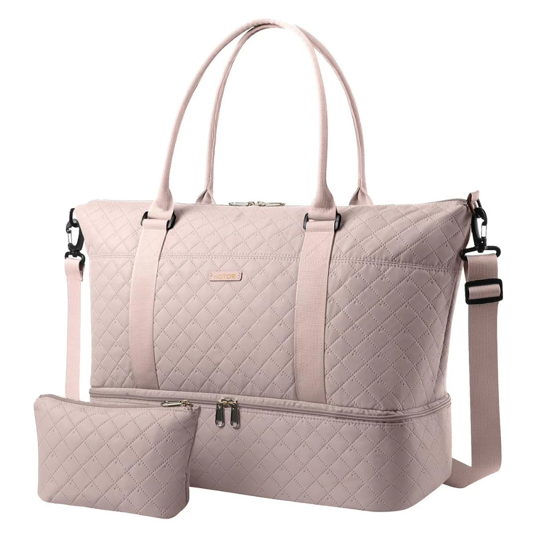 Overnight Travel Duffel Bag With Shoe Compartment