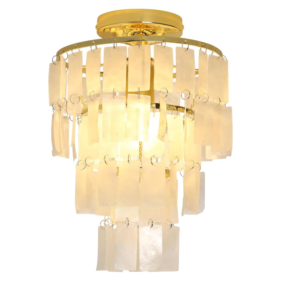 Pathson Seashell Ceiling Light, Brass Gold