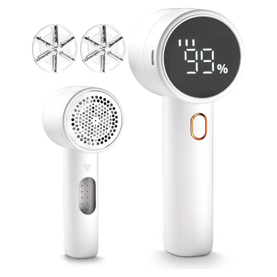 Peiyuu Rechargeable Fabric Shaver Lint Remover W/ 2 Extra Blades