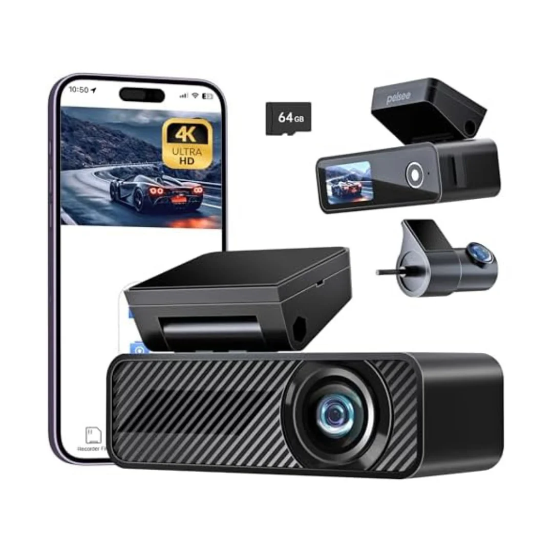 Pelsee P1 4K Front And Rear WiFi Dash Cam
