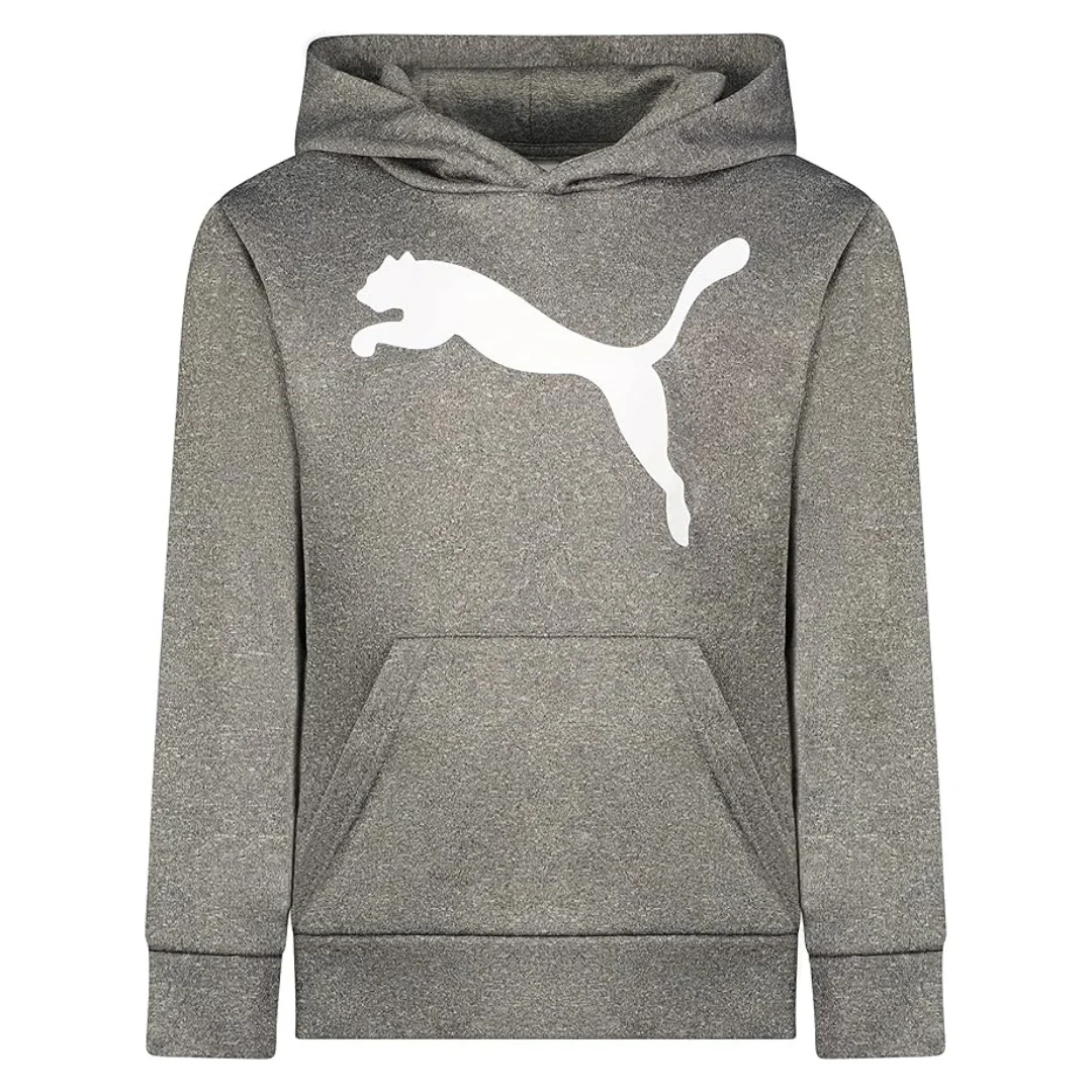 PUMA Boys' Logo Large Front Pocket Pullover Hoodie