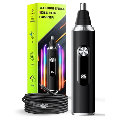Rechargeable Electric Nose Hair Trimmer with LED Display