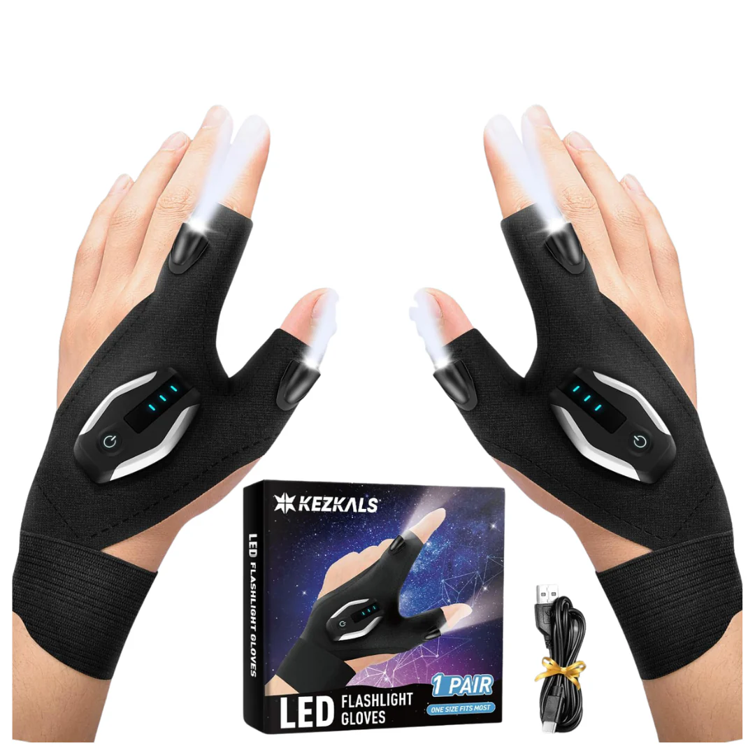 Rechargeable LED Flashlight Gloves