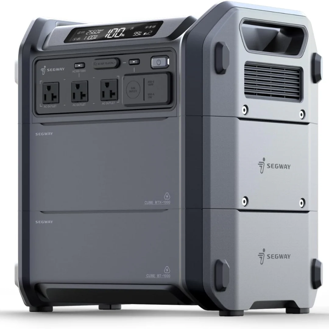 Segway Cube 2000 2048Wh LiFePO4 Portable Power Station w/ 2200W AC Outlets