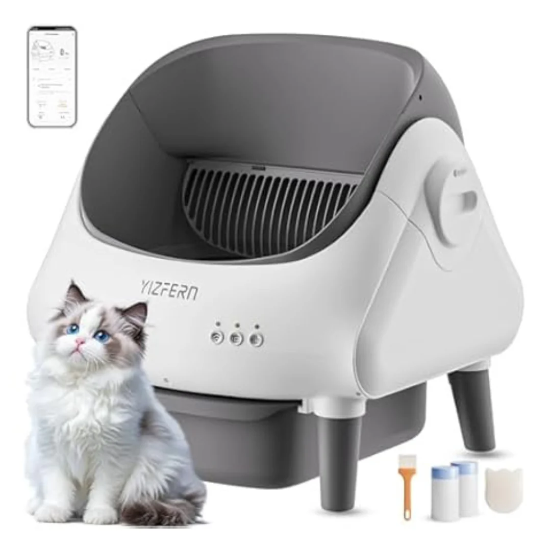 Self-Cleaning Cat Litter Box with Safety Features
