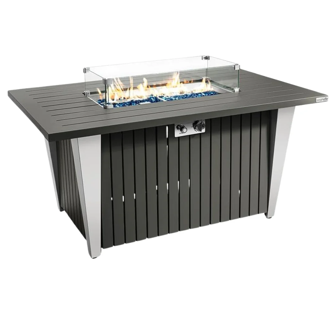 SereneLife 50000 BTU Outdoor Propane Fire Pit Table