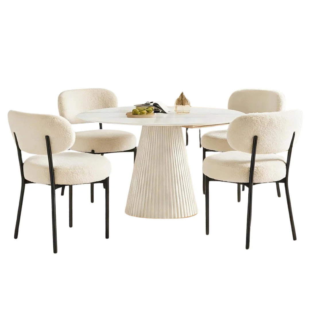 Set Of 2 Dumos Mid-Century Modern Upholstered Dining Chairs