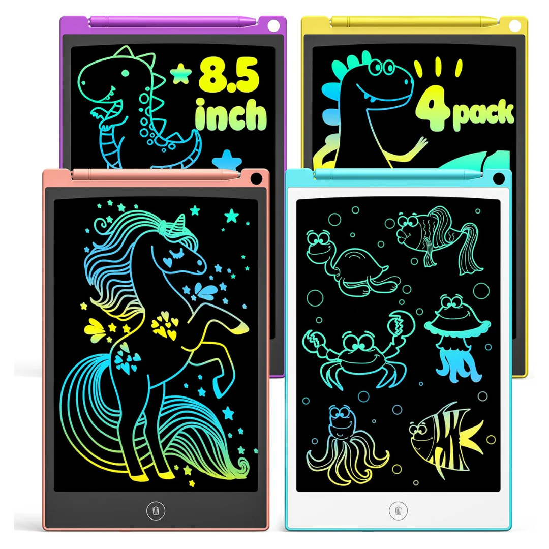 Set Of 4 Tecjoe 8.5'' LCD Writing Tablet Set