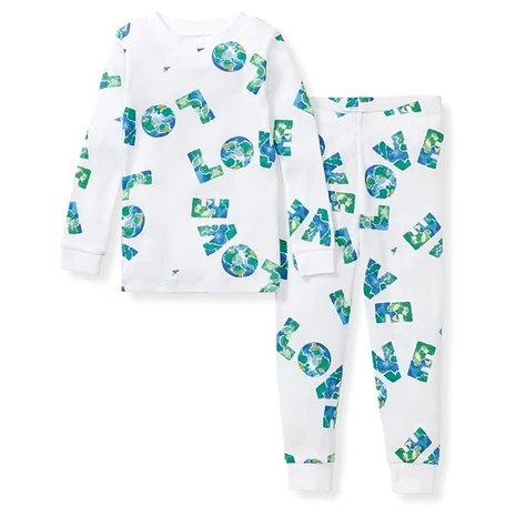 Size 3T Earth Love Print Pajamas