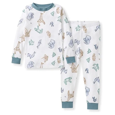 Size 8 Years Animal Origami Print Pajamas