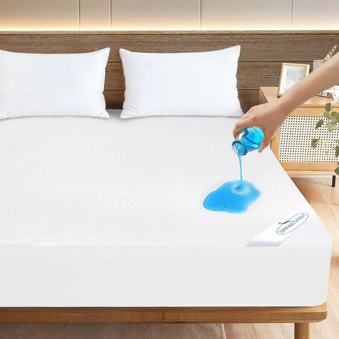 Springspirit Queen Waterproof Mattress Protector W/ 18'' Deep Pocket