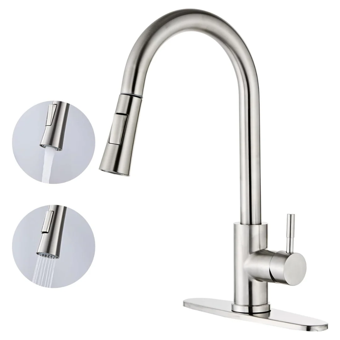 Stainless Steel Brushed Nickel Kitchen Sink Faucets