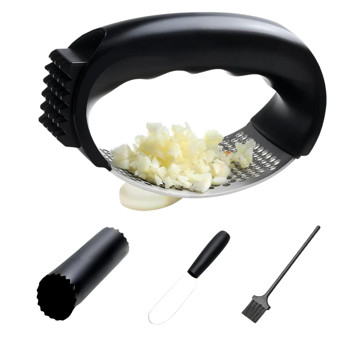 Stainless Steel Ergonomic Handle Garlic Press