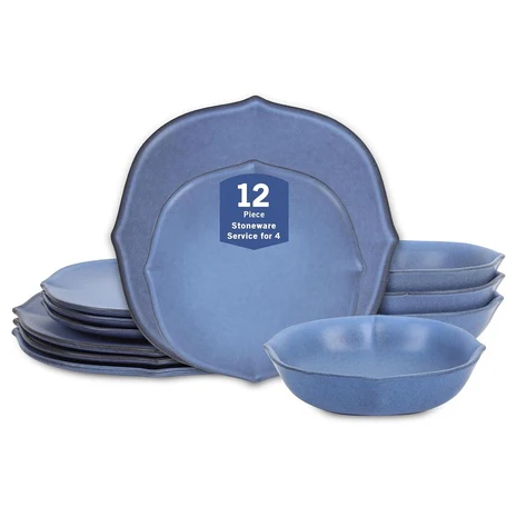 Stone Lain Baskerville 12-Piece Stoneware Dinnerware Set