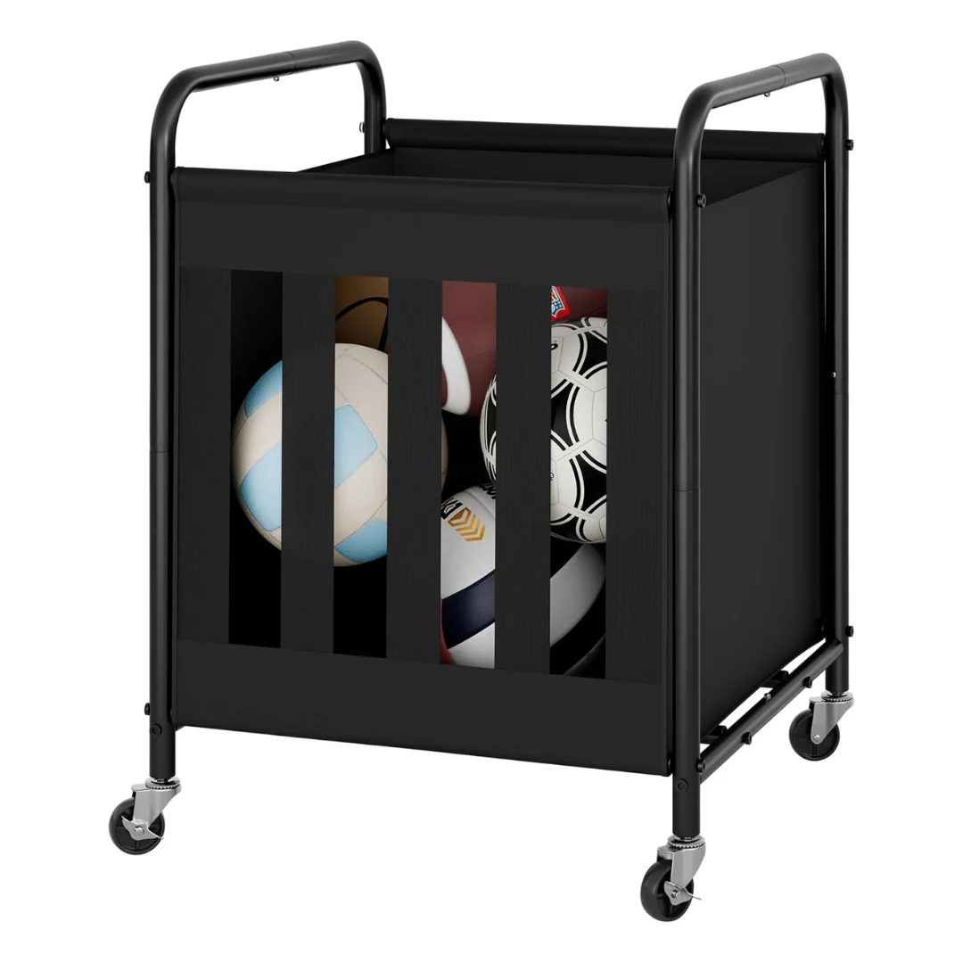StorageWorks 180L Rolling Ball Storage Cart With Hooks