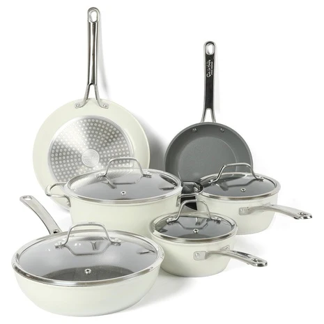 Sur La Table 10-Piece Titanium Ceramic Nonstick Cookware Set