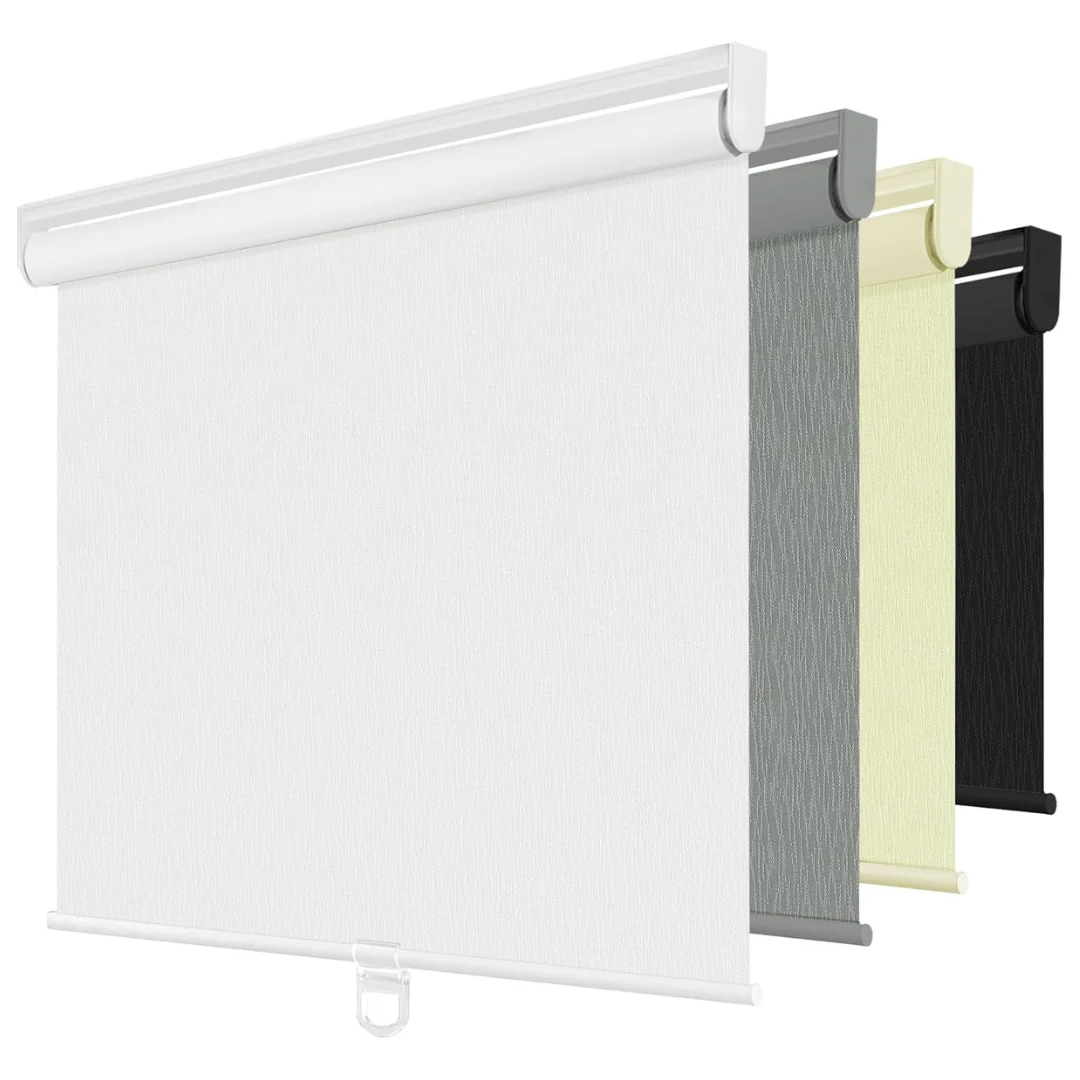 Thermal Insulated Blackout Roller Shades For Windows