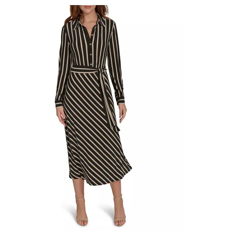 Tommy Hilfiger Women's Collared Midi Shirt Dress