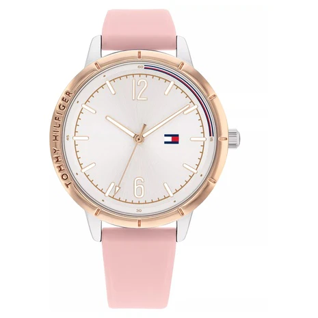 Tommy Hilfiger Women's Pink Silicone Strap Watch