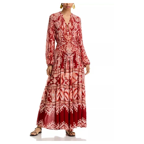 Tropical Tapesty Metallic Dress